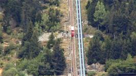 Ritom Funicular Railway, Quinto, as seen from Piotta, 39.1 miles into the ride